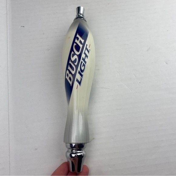 AnheuserBusch Accents Busch Light Draft Beer Tap Handle White Blue